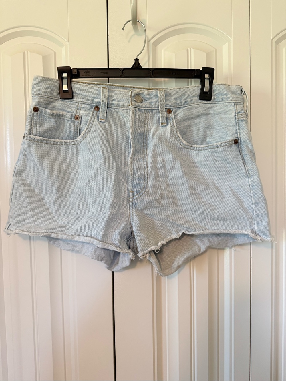 Levi's Light Blue Cutoff Denim Shorts